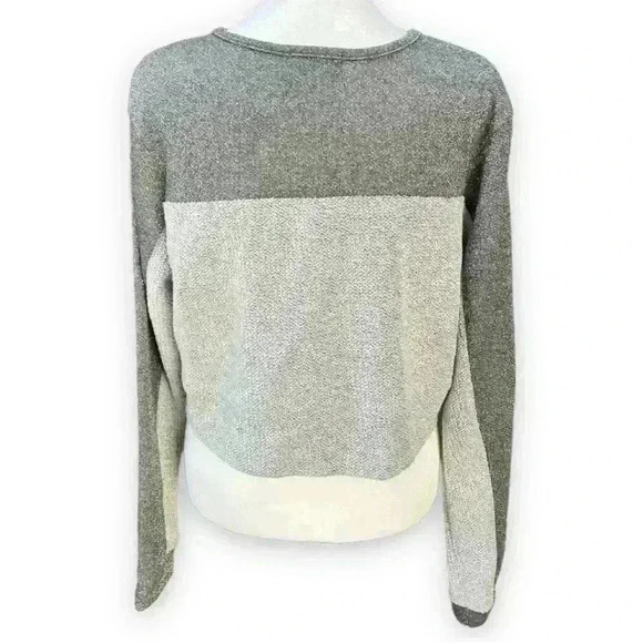 Sparkly two toned metallic cropped sweatshirt M - Picture 3 of 6